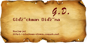 Glückman Diána névjegykártya